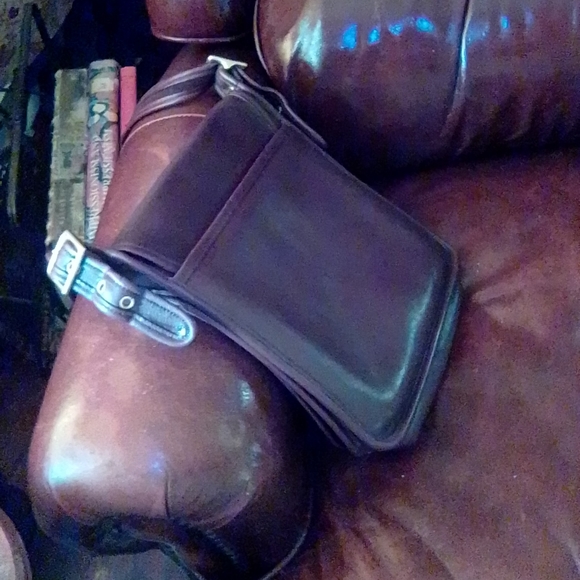 EUC VINTAGE Coach 1998 Tribeca Crossbody - Dark Mahogany Brown Leather - Picture 9 of 9